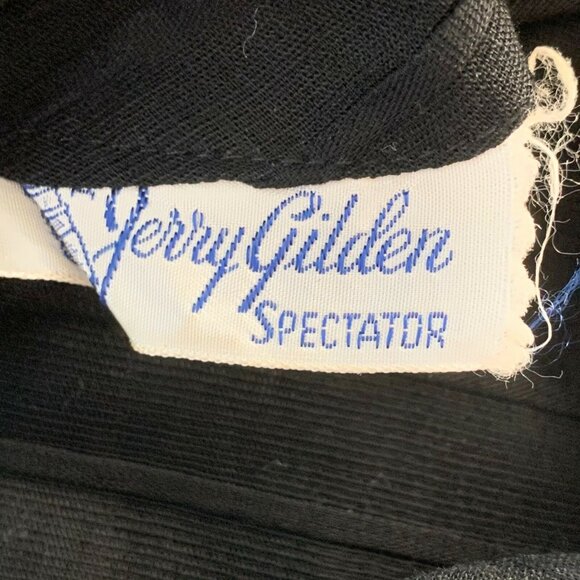 1950s Jerry Gilden Wiggle Dress Black Pleated Sleeveless Sz 4 Thin Linen Cotton? - Picture 11 of 16